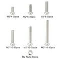 thumbnail image 4 of Unique Bargains 230pcs M2 304 Stainless Steel Hex Socket Button Head Cap Bolts Screws Nuts Kit, 4 of 5