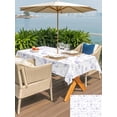 thumbnail image 4 of Outdoor Tablecloth with Umbrella Hole and Zipper, Purple Easter Rectangle Table Cloth 52x70 Inch Waterproof Tablecloth, Watercolor Spring Bunny Eggs Flower Picnic Table Cover for Patio Camping, 4 of 7