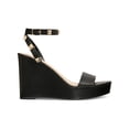thumbnail image 2 of INC Womens Faux Leather Ankle Wedge Heels, 2 of 3