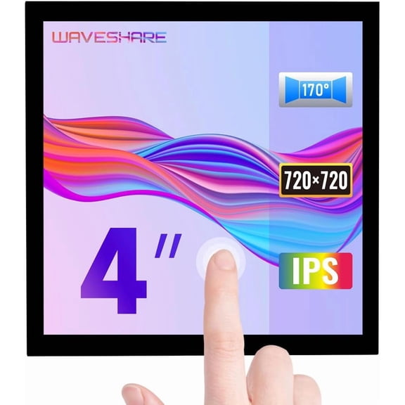 4inch HDMI Capacitive Touch IPS LCD Display Compatible with 4B/3B+/3A+/2B/B+/A+/Zero/Zero W/WH/Zero 2W CM3+/4 720720 Resolution Supports Jetson Nano/Windows