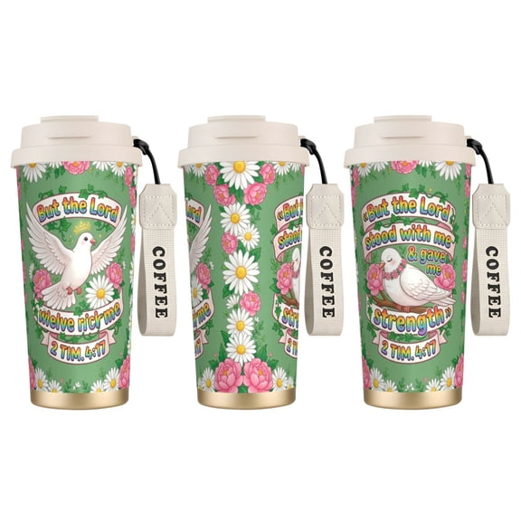 1pc Christianity Coffee Mug, 18oz Leak-proof Insulated Coffee & Tea Cup, Faith Based Gift