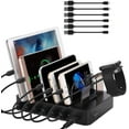 thumbnail image 1 of Amicable Premium 6-Port USB Charging Station, Multi Device Charger Organizer Compatible with Pad Phone lPod,, 1 of 5