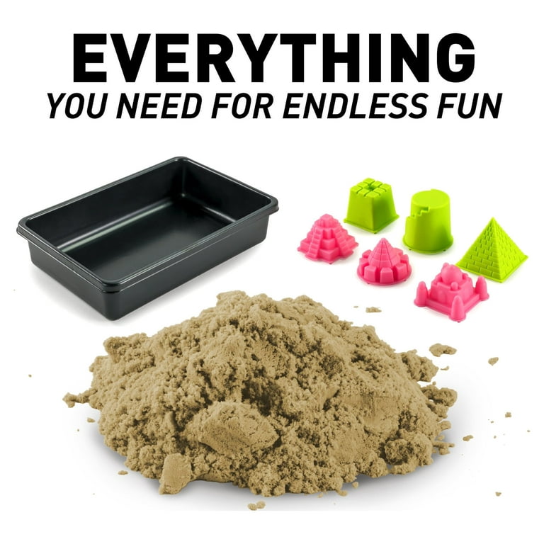 NATIONAL GEOGRAPHIC Play Sand - 12 Lbs. of Natural Sand with Castle Molds -  A Fun Sensory Activity
