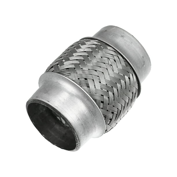 Coche Escape Flexible Tubo Tubo Escape Junta Plateado Tono 2"x4"