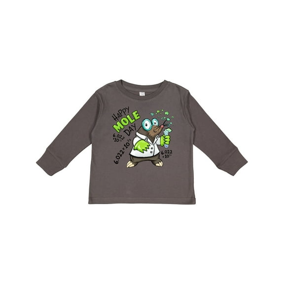 Inktastic Happy Mole Day- chemistry mole Boys or Girls Long Sleeve Toddler T-Shirt