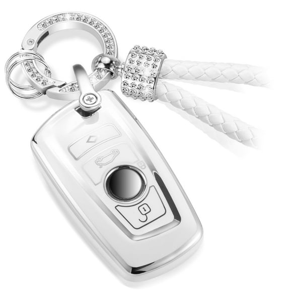 Compatible Key Fob Cover for Jeep Grand Cherokee Dodge Charger Challenger Durango Journey Dart Chrysler 300 Key Case Holder Protector Metal Keychain