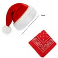 thumbnail image 3 of WREESH Adult Christmas Party Clothessanta Claus Accessory Set With White Beard, Hat, Gloves, and Glasses Red, 3 of 4