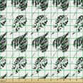 thumbnail image 2 of Leaves Fabric by the Yard, Monochrome Pattern of Fall Oak Leaves Inky and Grunge Floral Theme, Upholstery Fabric for Dining Chairs Home Decor Accents, Charcoal Grey and White by Ambesonne, 2 of 5