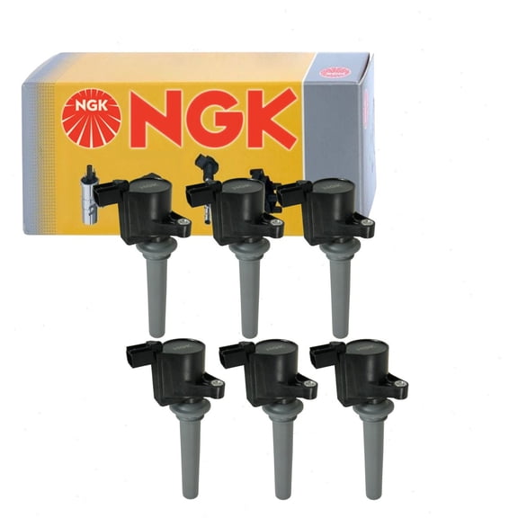 6 pc NGK Ignition Coil compatible with Ford Five Hundred 3.0L V6 2005-2007 (Full Shop Pack)