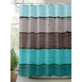 thumbnail image 2 of Farmhouse Rustic Wood Texture Shower Curtain, Aqua Blue Grey Bathroom Decor Curtains Set with Hooks, Waterproof Fabric Home Accessories， Stall 36 X 72 Inch, 2 of 6