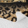 thumbnail image 5 of Homewish Chic Cheetah Print Twin Quilt Set, Personalized Initial C Twin Coverlet Set, Black Brown, 5 of 7