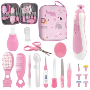 BUSATIA Baby Grooming Kit, 20-in-1 Healthcare & Safety Set, Pink