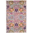 thumbnail image 1 of homeroots home decor 385240 2’ x 3’ Gray and Pink Distressed Scatter Rug, 1 of 1