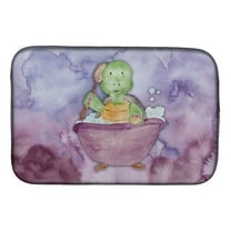 Turtle Bathing Watercolor Dish Drying Mat