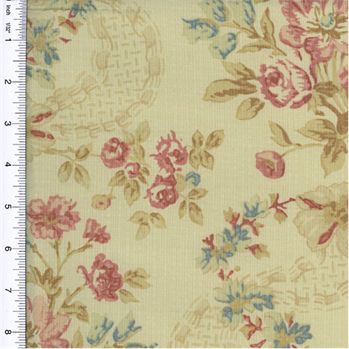 Designer Cotton Multi Floral Print Decorating Fabric, Fabric By the