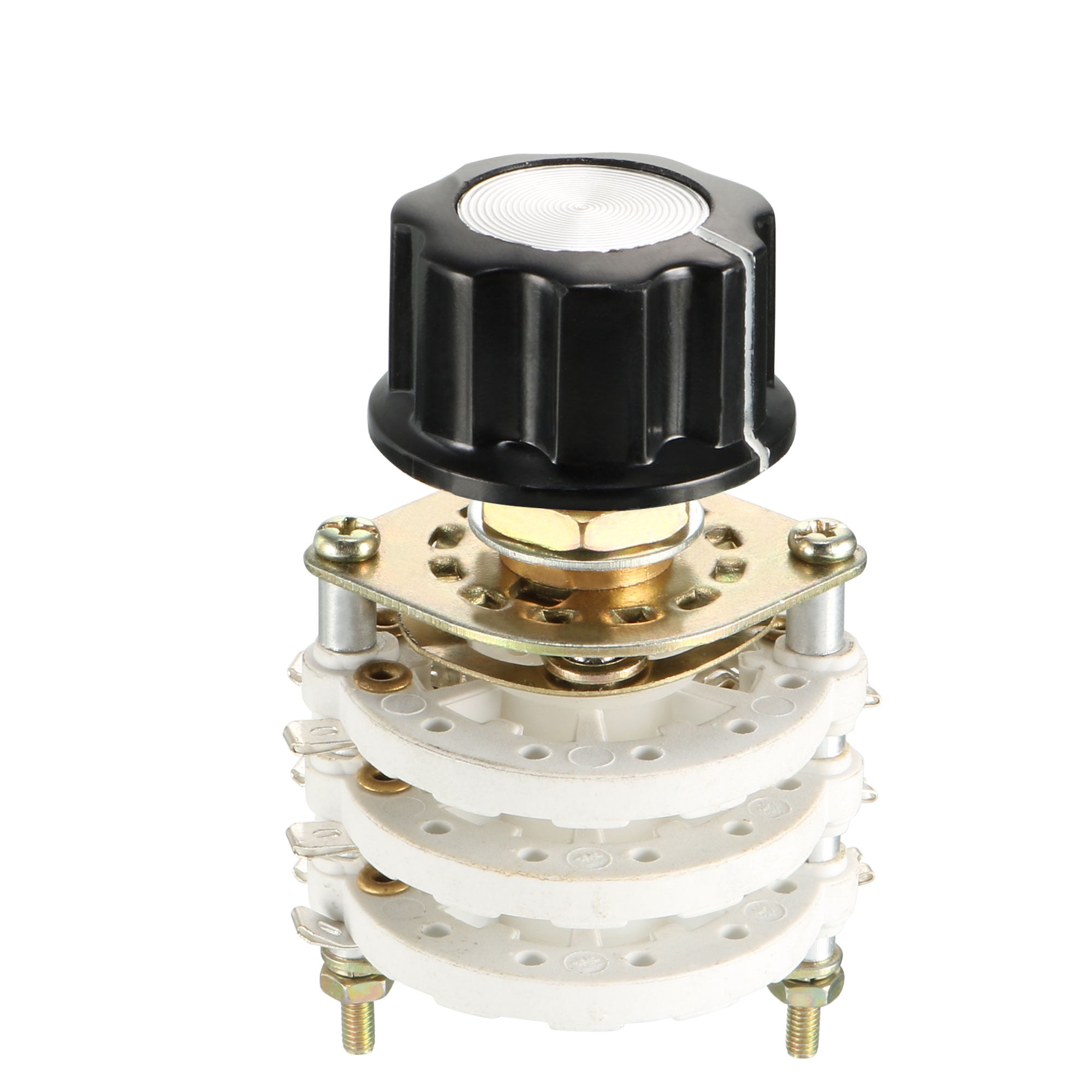 3P6T 3 Pole 6 Position 3 Deck Band Channel Rotary Switch Selector Knob