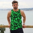 thumbnail image 6 of Picia Green Monster Printed Men’s Performance Tank, Men's Workout Tank Top Moisture-Wicking Tank Top Muscle tee, Breathable Workout Shirt-XX-Large, 6 of 7