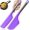Purple, variant on ABCISI 2 Pack Silicone Omelette Spatula, Wide Head + Long Head for Pancake Pizza Crepes, Nonstick Heat Resistant Spatula Flipper and Fold Omelette Turner for Kitchen, Pink