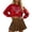 Watermelon Red, variant on USA Flag Embroidered Cropped Crewneck Sweatshirt Women's Oversized Long Sleeve Patriotic Layering Top 1PC S-XXL Plus Size Friendly