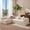 Beige, variant on 112.2" Modular Sectional Sofa, 4-Seater All-Foam Boneless Cloud Couch, Corduroy Foldable Convertible Sofa Bed,Black