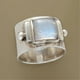 thumbnail image 1 of Anillos grandes de piedra lunar redonda Vintage para mujer, anillo grande de Color oro blanco para mujer, accesorios de joyería de boda, regalos Tan Jianjun unisex, 1 of 2