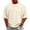 Beige, variant on Men's Knit Round Neck Short Sleeve T-Shirt, Fashion Casual Pullover for Daily Weekend Wear, Lightweight Soft Breathable Summer Tee, Red, 3XL