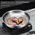 thumbnail image 3 of Plateful Titanium Pan, Frying Pans for Cooking Non Stick, Pure Titanium Pro Hammered Cookware Multifunctional Flat Alloy Steel Wok Lightweight Kitchen Essential Outdoor Camping, 3 of 7