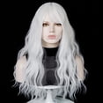 thumbnail image 2 of Short Wavy Shoulder Length Women Full Bang Heat Resistant Wig (Red), 2 of 12