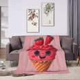 thumbnail image 2 of XMXY Fleece Throw Blanket for Couch, Ice Cream Delicious Lightweight Plush Fuzzy Cozy Soft Bed Blankets and Throws for Sofa, 80"x60" inches, 2 of 8