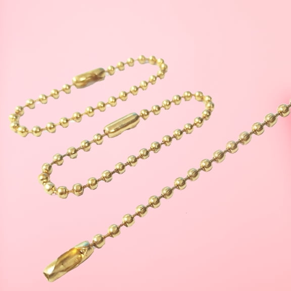 GAXIRE 100PCS Key Chain Clasp Golden Steel Bead Chain for Everyday Use