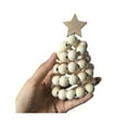 thumbnail image 2 of Dserhfy Nordic Wooden Spiral Christmas Tree Ornament Rustic Beaded Boho Christmas Tree Figurine for Home Office Farmhouse Centerpiece, 2 of 8