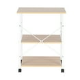 thumbnail image 4 of Standing Baker's Racks, 3-Tier Kitchen Microwave Oven Stand with Metal Frame and 10 Hooks, Multi-functional Coffee Bar Table, 4 of 7