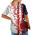 thumbnail image 5 of Women's Short Sleeve T-shirt Plus Size Patriotic Shirts For Women Summer 2025 Funny 4Th Of July T Shirt Stripes Print American Flag Tee Tops,White Women's Short sleeve T-shirt 4XL, 5 of 6