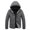 Gray, variant on Lilgiuy Men's Sports Thick Jacket Fashion Solid Full Zip Windproof and Cold Detachable Hood Warm Padded Jacket