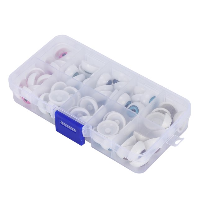 Yeux de Poupée Colorés, Yeux de Poupée Demi-Ronds Accessoires d'Halloween Méticuleusement Conçus
