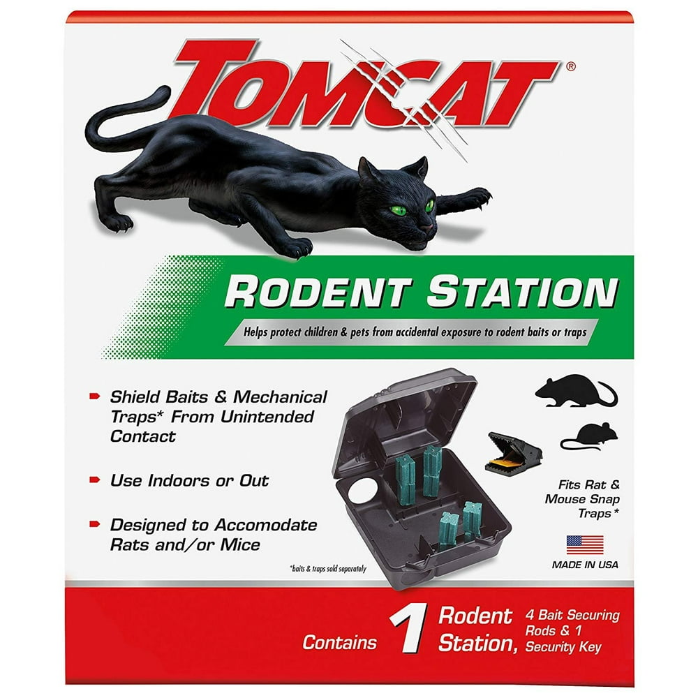 Tomcat Rodent Station, Includes 1 Rodent Station with 4 Bait Securing