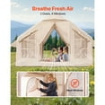 thumbnail image 3 of KFFKFF Inflatable Camping Tent for 4-6 Person, 9.84 x 9.84 x 7.54 Ft 300D Oxford Fabric Glamping Blow up Tent with Hand Pump, Waterproof Air Tent with Stove Jack, 3 of 9
