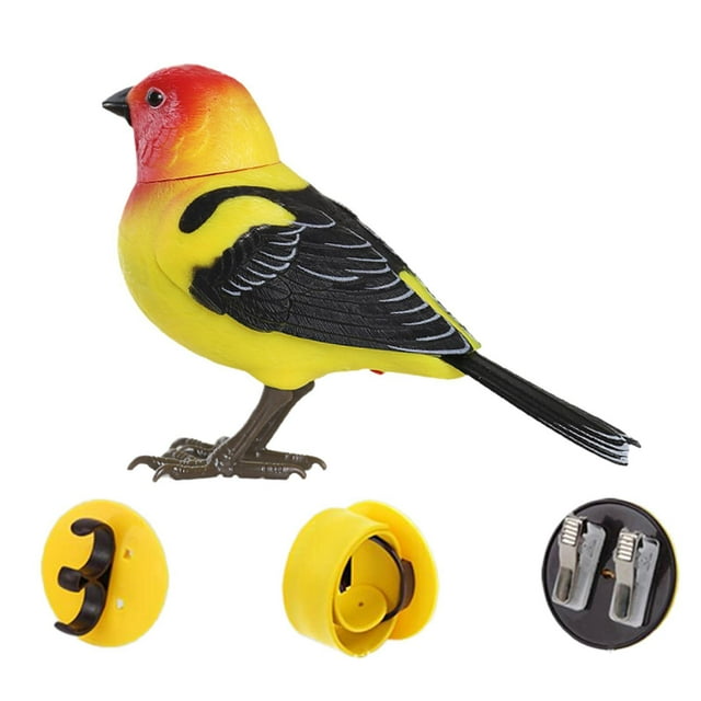 HILABEE Electric Singing and Chirping Bird Toy Electronic Bird Toy for Children Gift Tanager