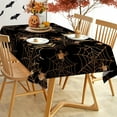 thumbnail image 5 of Halloween Spider Web Rectangle Tablecloth 60 x 84 Inch, Funny Decorative Table Cloth Black Dining Table Cover, Fall Holiday Dinner Party Picnic Decoration, 5 of 5