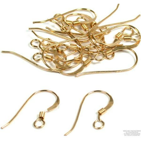 - 14 Fish Hook Earring Wires 14K Gold Filled 21 Gauge