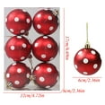 thumbnail image 3 of VERUGU 6Pcs Christmas Balls 2.36 inch for Xmas Tree Bauble Hanging Home Party Ornament Decor, Christmas Gifts on Clearance, 3 of 4