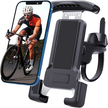 Asunby Bike Phone Mount - Fits Motorcycle & Scooter, Compatible with iPhone 17 Pro Max & 4.7"-7" Smartphones