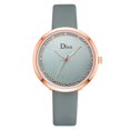 thumbnail image 1 of Reloj de pulsera de cuarzo con correa de cuero artificial para mujer simple y moderno (azul cielo), 1 of 3