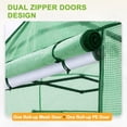 thumbnail image 5 of EAGLE PEAK 8x6 Portable Walk-in Greenhouse Instant Pop-up Indoor Outdoor Plant Gardening Green House Canopy with Dual Roll-up Zipper PE Door & Upgraded Screen Mesh Door, Green, 5 of 7