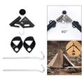 thumbnail image 4 of Tarp Pole Tip Caps 90 Degree Adjusting Pole Connector Holder Shelter Tarpaulin Ripping Joint 6mm Rod Ball Strap Hook Accessories Black, 4 of 10