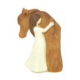 thumbnail image 4 of Girl abraza la escultura de la figura de la figura pintada a mano Figura Regalos de caballos para niñas Estatuas de resina para recuerdo Chica bajita 8x6x12cm, 4 of 8