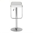 thumbnail image 2 of Home Square 22.8"-22.2" Chrome Steel Bar Stool in White - Set of 2, 2 of 2