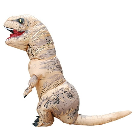 Halloween Dinosaur Costume Inflatable Fancy Cosplay Dress Theme Party Clothing for Kids(Brown)