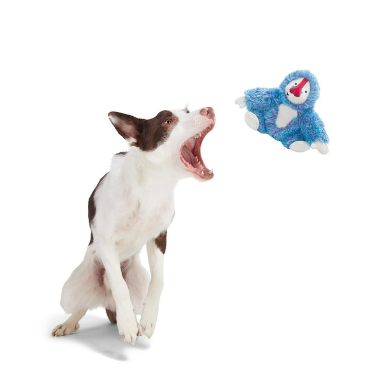 BARK Zeke The Cheeky Monkey Blue White Monkey Dog Toy All