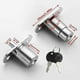 thumbnail image 2 of Drawer Lock, Piston Lock, Sliding Door Lock, Push Lock for File Cabinets, Sliding Door Locks (Silver), 2 of 5
